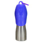 KONG H2O Stainless Steel Dog Water Bottle & Pet Travel Bowl, 25 oz - Blue