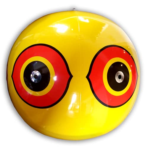 Bird-X Scare-Eye Balloon, Predator 3D Eye Balloons with Glaring Eyes and Bright Colors, Covers up to 6,000 sq. ft. Area, Pack of 1 Yellow Balloon