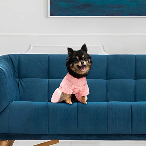 Juicy Couture Pink Leopard Tulle Dog Dress – Pullover Design Puppy Shirt with Elasticated Waistline and Flared Skirt, Doggie Clothes for Convenient Bathroom Breaks