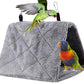 Magnoloran 2 Pack Warm Bird Nest House Plush Birds Hut Bed Hanging Hammock Sleeping Bed Plush Hanging Snuggle Cave for Pet Parrot Parakeet Cockatiel Conure Cockatoo African Grey Macaw (Brown&Grey)