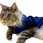 Blue Black Plaid Holiday Festive Turtleneck Pet Sweater for Small Dogs, Cat Warm Coat Apparel, Winter Knitwear Pet Clothes for Cold Weather Small (S) 12" Back Length