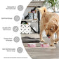 Bone Dry Lattice Collection Pet Bowl & Canister, Small Set, 4.25x2", Gray, 2 Count