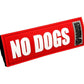Canine Friendly Bark Notes Patch for Collar or Leash, No Dogs, 3/4" Width