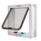 Depets Medium Cat Flap Door with 4 Way Lock (Outer Size 7.5" x 7.8"), Magnetic Pet Door Kit White, Weather-Resistant Cat Door for Cats & Doggy