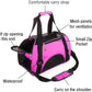 ZaneSun Cat Carrier,Soft-Sided Pet Travel Carrier for Cats,Dogs Puppy Comfort Portable Foldable Pet Bag Airline Approved (Small Rosered)