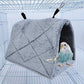 Magnoloran 2 Pack Warm Bird Nest House Plush Birds Hut Bed Hanging Hammock Sleeping Bed Plush Hanging Snuggle Cave for Pet Parrot Parakeet Cockatiel Conure Cockatoo African Grey Macaw (Brown&Grey)