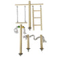 PINVNBY Bird Playground, Wood Parrot Play Gym Stand Perch Bird Cage Accessories for Small and Medium Parakeet Cockatiel Conure Love Birds Finch