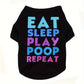 Dog Shirt for Small Medium Large Dogs Dog T-Shirt Breathable with Text XS