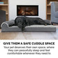 Furhaven Orthopedic Dog Bed for Medium/Small Dogs w/ Removable Bolsters & Washable Cover, For Dogs Up to 35 lbs - Two-Tone Plush Faux Fur & Suede L Shaped Chaise - Stone Gray, Medium