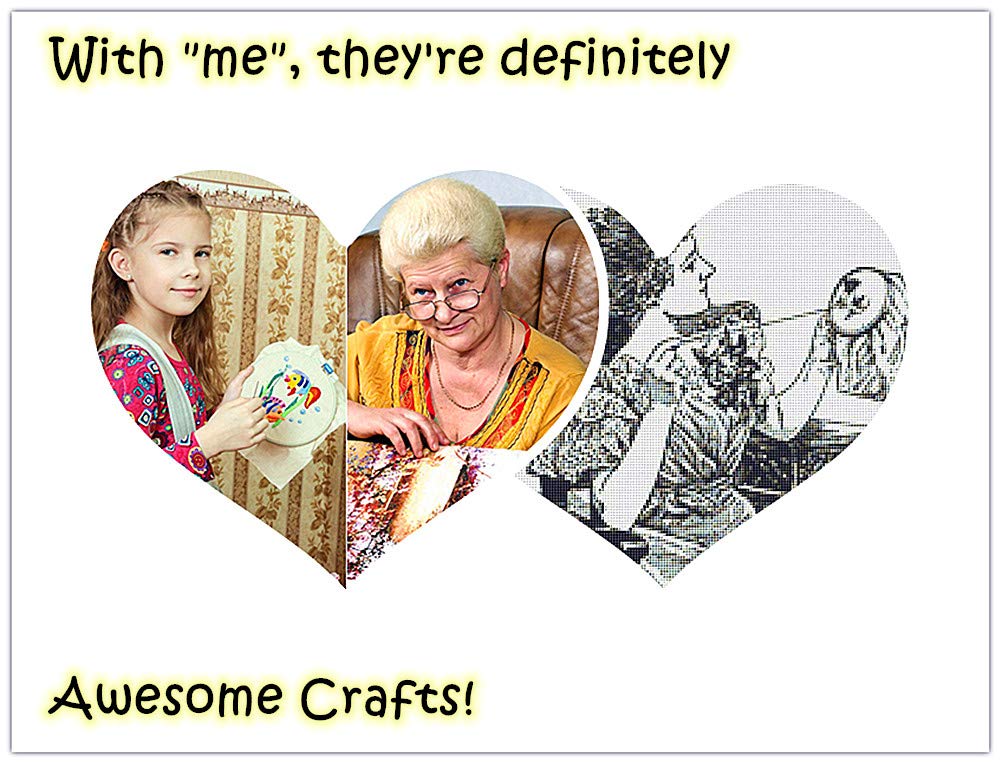 Cross Stitch Kits, Three Birds Awesocrafts Easy Patterns Cross Stitching Embroidery Kit Supplies Christmas Gifts, Stamped or Counted (Birds, Stamped)