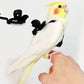 Cockatiel Harness and Leash, Adjustable Parrot Bird Training Design Anti-Bite, Bird Nylon Rope with Cute Wing for Cockatiel and Same Size Birds (L, Black)