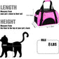 ZaneSun Cat Carrier,Soft-Sided Pet Travel Carrier for Cats,Dogs Puppy Comfort Portable Foldable Pet Bag Airline Approved (Small Rosered)