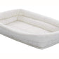 MidWest Homes for Pets XS QuietTime Double Bolster Pet Bed, White Plush 22-Inch Crate Mat with Stacked Bolsters, Machine Washable, Secure Fit with Elastic Straps