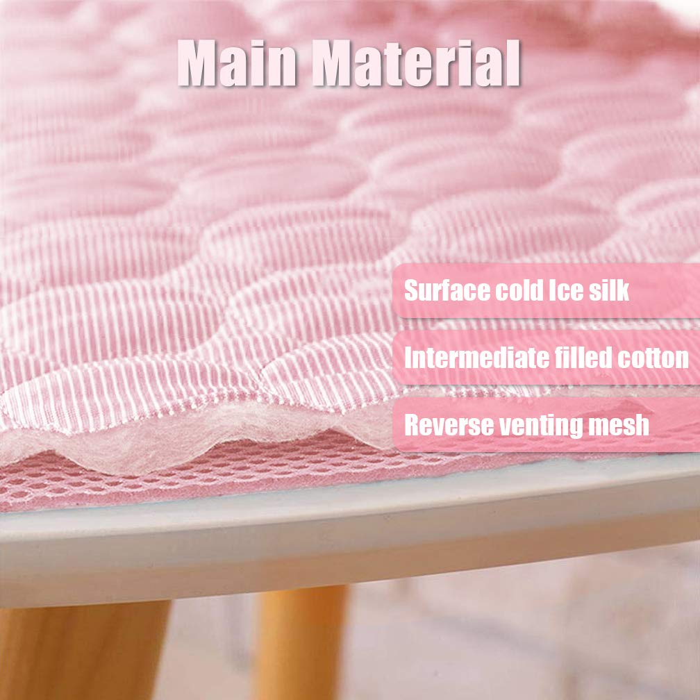 MeiLiMiYu Washable Dog Cooling Mat Ice Silk Pet Self Cooling Pad Blanket for Indoor & Outdoor Car Seats