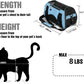 ZaneSun Cat Carrier,Soft-Sided Pet Travel Carrier for Cats,Dogs Puppy Comfort Portable Foldable Pet Bag Airline Approved (Small Blue)