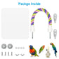 LOPERDEVE 5.9" Bird Mirror with Rope Perch Bird Toys Swing, Comfy Perch for Greys Amazons Parakeet Cockatiel Conure Lovebirds Finch Canaries