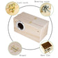 PINVNBY Parakeet Nesting Box Bird House Wood Breeding Box Parrots Mating Box for Lovebirds Budgie Finch Cockatoo Canary and Medium-Sized Birds(S)