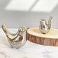 ITrixgan Small Silver Birds Shelf Decor Modern Style Figurine Cute Table Top Animal Decorations for Living Room, Bedroom, Office Desktop, Cabinets
