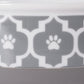 Bone Dry Lattice Collection Pet Bowl & Canister, Small Set, 4.25x2", Gray, 2 Count