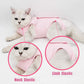 Cat Professional Recovery Suit for Abdominal Wounds and Skin Diseases, E-Collar Alternative for Cats and Dogs, After Surgey Wear Anti Licking, Recommended by Vets（Pink,L