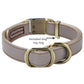 chede Basic Classic Luxury Padded Leather Dog Collar,The Seatbelt Buckle,for Large Medium Small Pets (M, Khaki)