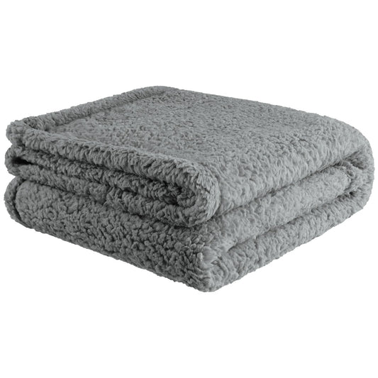furrybaby Dog Blanket Soft Dog Blankets for Large Dogs Puppy Essentials Washable Sherpa Fleece Cat Blanket 32x40 Inches for Bed Furniture Couch Sofa (Medium, Grey)