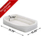 MidWest Homes for Pets XS QuietTime Double Bolster Pet Bed, White Plush 22-Inch Crate Mat with Stacked Bolsters, Machine Washable, Secure Fit with Elastic Straps