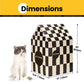 Conlun Cardboard Cat House with Scratch Pad & Catnip, Cat Play Scratching House for Indoor Hideaway Furniture, Heavy Duty Sturdy Cardboard Scratcher, Easy to Assemble Birthday Gift