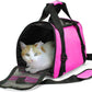 ZaneSun Cat Carrier,Soft-Sided Pet Travel Carrier for Cats,Dogs Puppy Comfort Portable Foldable Pet Bag Airline Approved (Small Rosered)