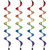 Gejoy 4 Pieces Rainbow Wind Spinner Outdoor Hanging Wind Socks Colorful Windsock Streamers for Outside Yard and Garden, Decor Windmill to Scare Birds Away(27 Inch)