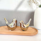 ITrixgan Small Silver Birds Shelf Decor Modern Style Figurine Cute Table Top Animal Decorations for Living Room, Bedroom, Office Desktop, Cabinets