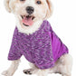 Pet Life ® Active 'Warf Speed' Heathred Dog Fitness and Yoga Pet T-Shirt Dog Clothes - Performance Dog T-Shirt with 4-Way-Stretch, Reflective and Quick-Dry Technology - Summer Dog Shirts