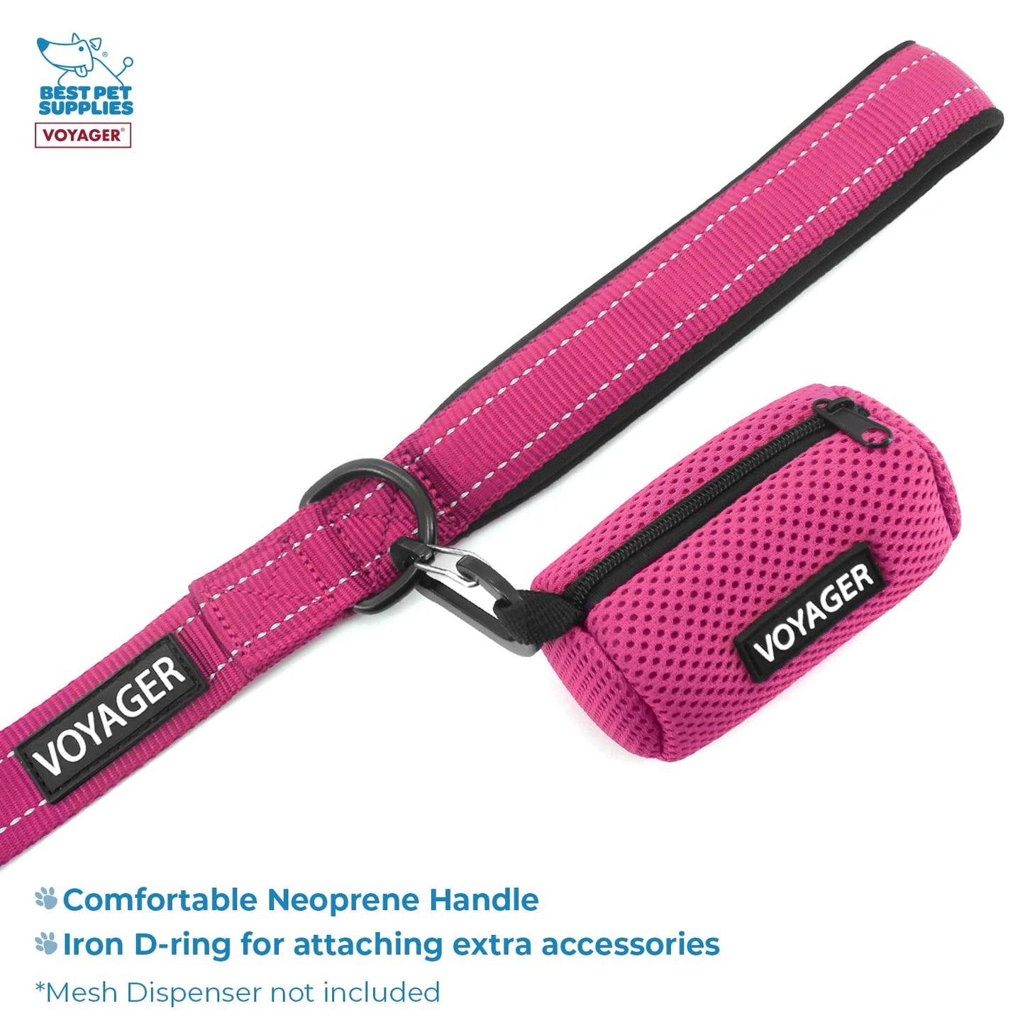 Air Frontier Mesh Dog Harness with and Reflective Dog Leash Set, Reflective Stitching, and Lightweight Breathable No-Pull Design, Adjustable Neck and Chest Straps for Small to Large Breeds - FSW, S