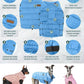 SPACE LION Dog Puffer Jacket, Down Winter Coat, Durable Outdoor Coat for Cold and Windy Conditions, Waterproof, Lightweight Jacket, Adjustable Fit for Small, Medium, Large Dogs(Blue,10/S)