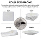 Furhaven Self-Warming Cat Bed for Indoor Cats, 4-Beds-in-1 & Washable - Plush Long Faux Fur Convertible Cuddler - Silver, Small