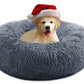 CEVICOLZE Small Cat Bed for Indoor Cats, Self-Warming Donut Kitty Bed for Small Cats Keeping Warm, Washable Pet Bed with Anti Slip Base, 23‘’ Darkgrey