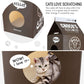 FluffyDream Cat Condo Scratcher Post Cardboard, Milk Box Shape Cat Scratching House Bed, Black Color