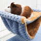 Fleece Winter Warm Rat Hammock, Double Layer Hanging Birds Nest Bed with Warm Fleece, Bird Cage Stand Perch, Hideaway Cave Tent, Sleep Bed Cage Accessories for Rat, Guinea Pig, Chinchilla (Blue)