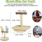 Natural Wood Bird Perch Stand Training, Intelligence Puzzle Enrichment Toys for Parakeets, Wooden Parrot Perch Platform, Bird Playground Play Stands for Conure Cockatiel (Wood, Small)