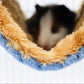 Fleece Winter Warm Rat Hammock, Double Layer Hanging Birds Nest Bed with Warm Fleece, Bird Cage Stand Perch, Hideaway Cave Tent, Sleep Bed Cage Accessories for Rat, Guinea Pig, Chinchilla (Blue)