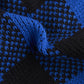 Blue Black Plaid Holiday Festive Turtleneck Pet Sweater for Small Dogs, Cat Warm Coat Apparel, Winter Knitwear Pet Clothes for Cold Weather Small (S) 12" Back Length