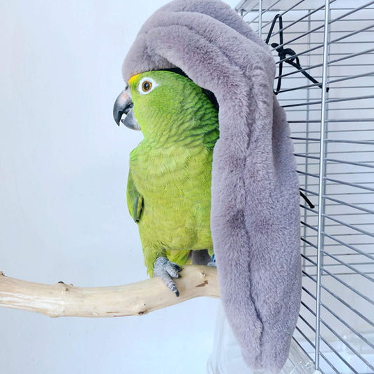 Corner Fleece Bird Blanket,Bird Blanket for Cage,Cozy for Birds,Parrot Cage Snuggle Hut Warm Bird Nest House Bed for Parrots,Small Conures, Lovebirds and Cockatiels M