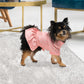 Juicy Couture Pink Leopard Tulle Dog Dress – Pullover Design Puppy Shirt with Elasticated Waistline and Flared Skirt, Doggie Clothes for Convenient Bathroom Breaks