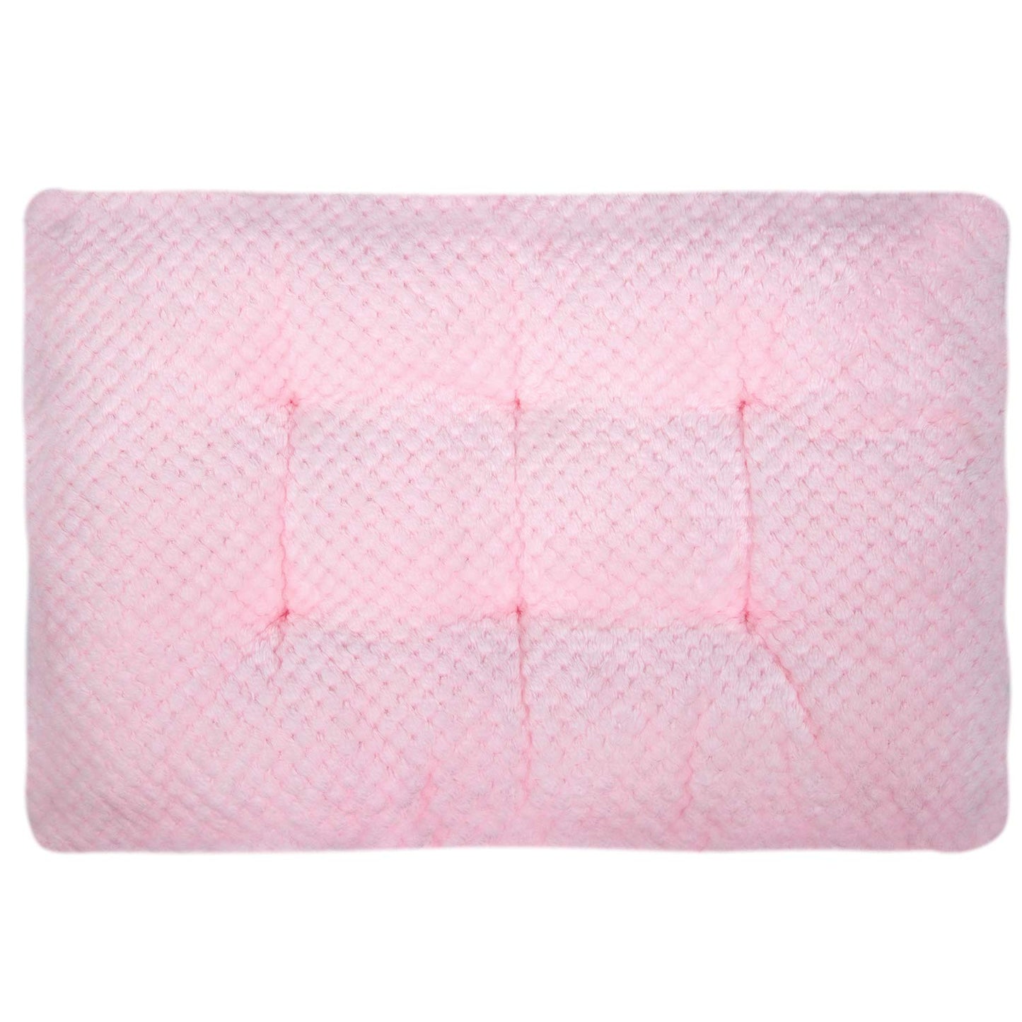 WONDER MIRACLE Fuzzy Deluxe Pet Beds, Super Plush Dog or Cat Beds Ideal for Dog Crates, Machine Wash & Dryer Friendly (15" x 23", S-Baby Pink)