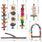 Bird Perch Bird Toys Parakeet Toys,Bird Cage Accessories Wooden Chew Toys Perch Stand for Parrot Conure Cockatiel Lovebird Parrotlet Budgie Finches and Other Small to Medium Sized Birds