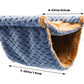 Fleece Winter Warm Rat Hammock, Double Layer Hanging Birds Nest Bed with Warm Fleece, Bird Cage Stand Perch, Hideaway Cave Tent, Sleep Bed Cage Accessories for Rat, Guinea Pig, Chinchilla (Blue)