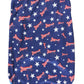 Bone American Star 4th of July Navy Blue Stripe Dog T-Shirts Summer Lightweight Pet Clothes X-Large 17.6" Back Length
