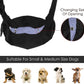 Lynkaye Small Dog & Cat Travel Bag - Hands Free Pet Carrier with Adjustable Strap & Stainless Steel ID Barrel (Black, Up to 12 lbs)