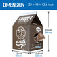 FluffyDream Cat Condo Scratcher Post Cardboard, Milk Box Shape Cat Scratching House Bed, Black Color