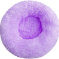 Purrfect Cat Beds - Washable 20/24 inches, Anti-Anxiety Round Plush Faux Fur, Thick Bottom (Purple, Medium) - Suitable for Indoor Cats & Small/Medium Dogs